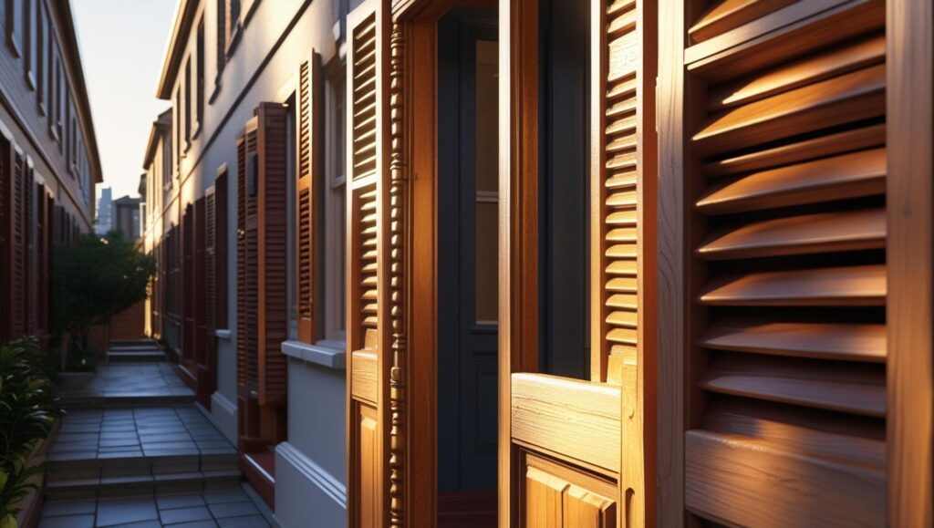 Timber shutters on a classic Sydney terrace